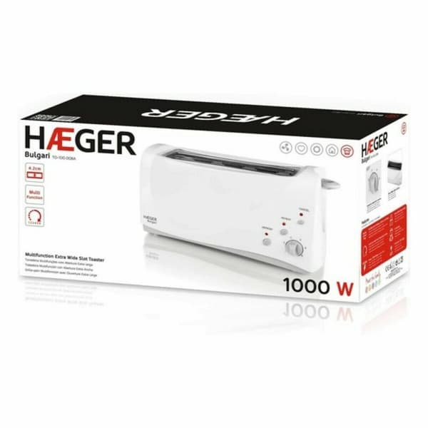 Brødrister Haeger TO-100.008A Multifunksjon 1000 W Hvit