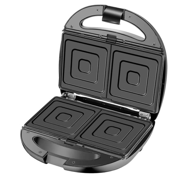 Sandwich Maker Adler CR 3057 Sort Sølvfarvet 1200 W