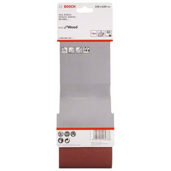 Bosch Accessories 2608606142 Slipband Kornighet 60 (L x B) 620 mm x 100 mm 3 st