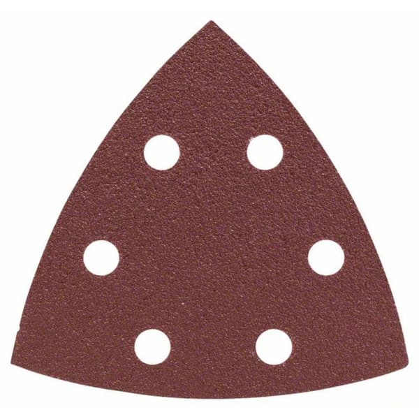 Bosch Accessories 2607019489 Deltaslippapper med kardborrband, perforerad Kornighet 80 Hörnmått 93 mm 25 st