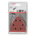 Miniatyrbild 2 av 4: Bosch Accessories 2608607540 Deltaslippapper-set med kardborrband, perforerad Kornighet 60, 80, 120, 180, 240 Hörnmått