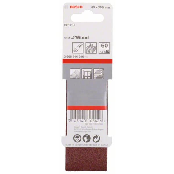 Bosch Accessories 2608606206 Slipband Kornighet 60 (L x B) 305 mm x 40 mm 3 st