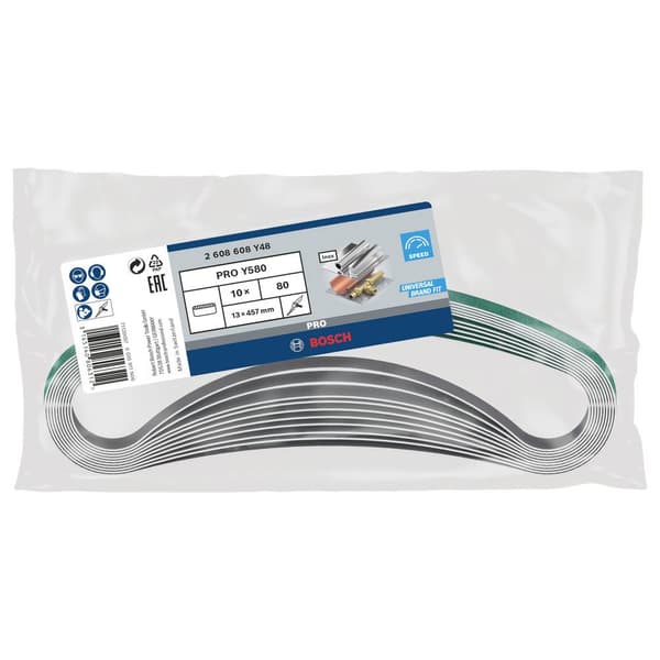 Bosch Accessories Best for Inox 2608608Y48 Slipband Kornighet 80 (L x B) 457 mm x 13 mm 10 st