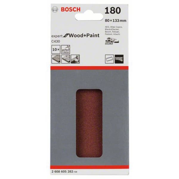 Bosch Accessories Expert for Wood 2608605282 Slipmaskinspapper med kardborrband, perforerad Kornighet 180 (L x B) 133 m