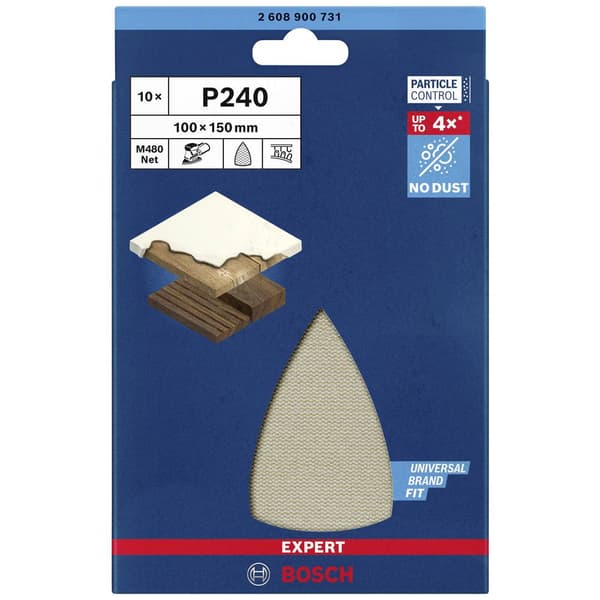 Bosch Accessories EXPERT M480 2608900731 Slipnät för multislipare operforerad Kornighet 240 (L x B) 150 mm x 100 mm 10