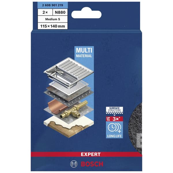 Bosch Accessories EXPERT N880 2608901219 Ytkonditioneringsband (L x B) 140 mm x 115 mm 2 st