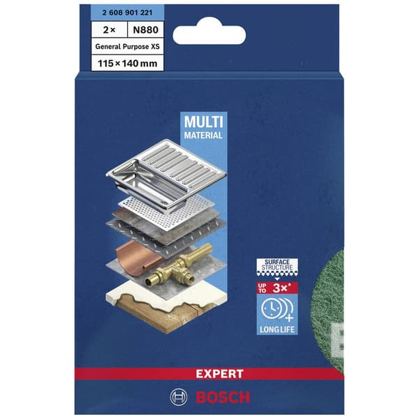 Bosch Accessories EXPERT N880 2608901221 Ytkonditioneringsband (L x B) 140 mm x 115 mm 2 st
