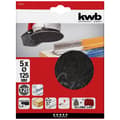 Miniatyrbild 2 av 4: kwb 491422 Slippapper för skivslip Kornighet 220 (Ø) 150 mm 5 st