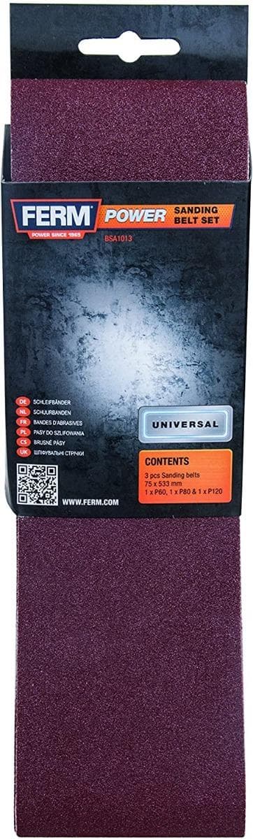 FERM BSA1013 Slibebånd - Til BSM1021 - universal - ACC