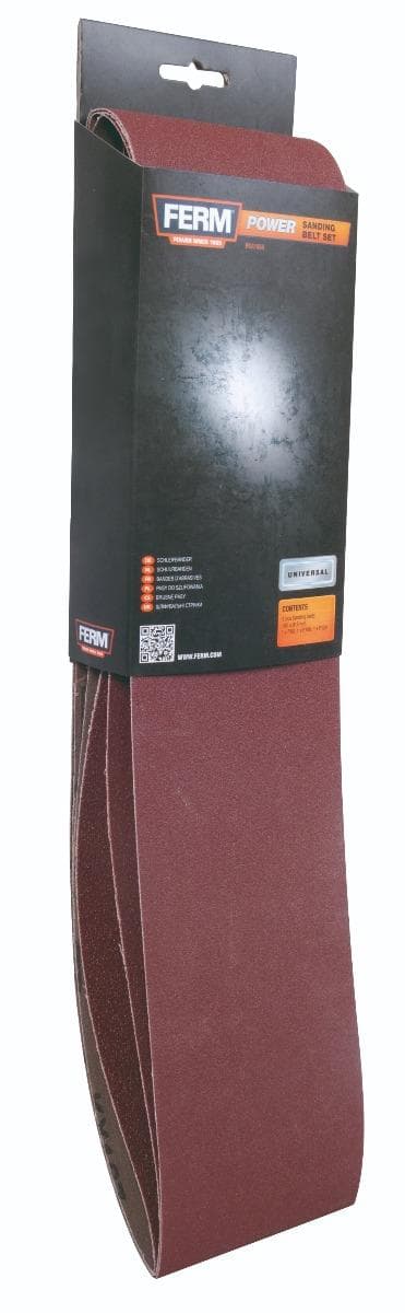 FERM BGA1058 Slibebånd 915x100mm (1xP60, 1xP100, 1xP150) - Til BGM1003 og BGM1022 - Universal - ACC