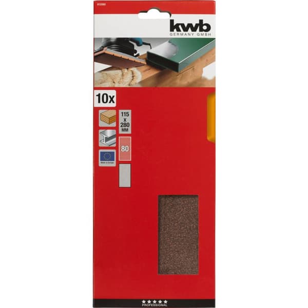kwb 812080 Slippapper Kornighet 80 (L x B) 280 mm x 115 mm 10 st