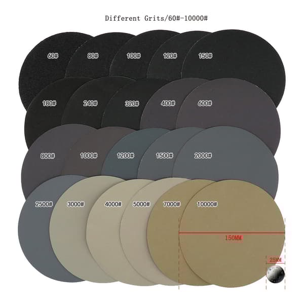 10-delade 3000/4000/7000 kornslipskivor 3000 grit