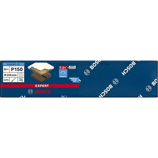 Bosch Professional Excentrisk Griptape Expert C470 S1261 225 Mm 19p G150 25 Enheter Guld