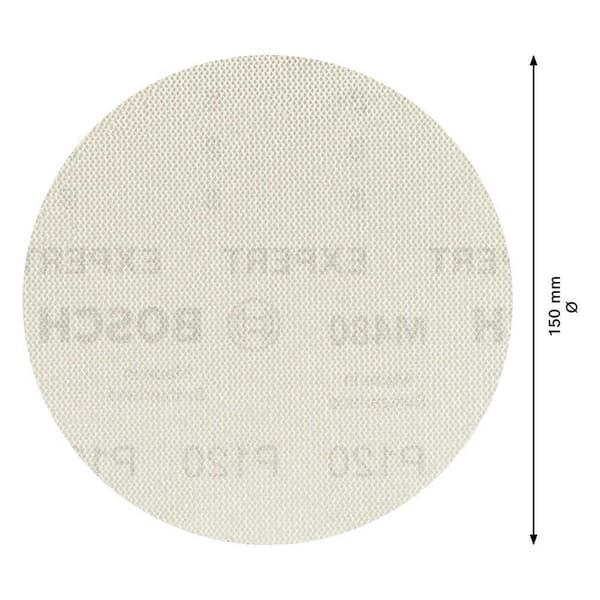 Bosch Professional Sandpapper Expert M480 150 Mm G120 50 Enheter Vit