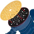 Miniatyrbild 9 av 10: Bosch Professional Sandpapper Expert M480 150 Mm G100 50 Enheter Guld