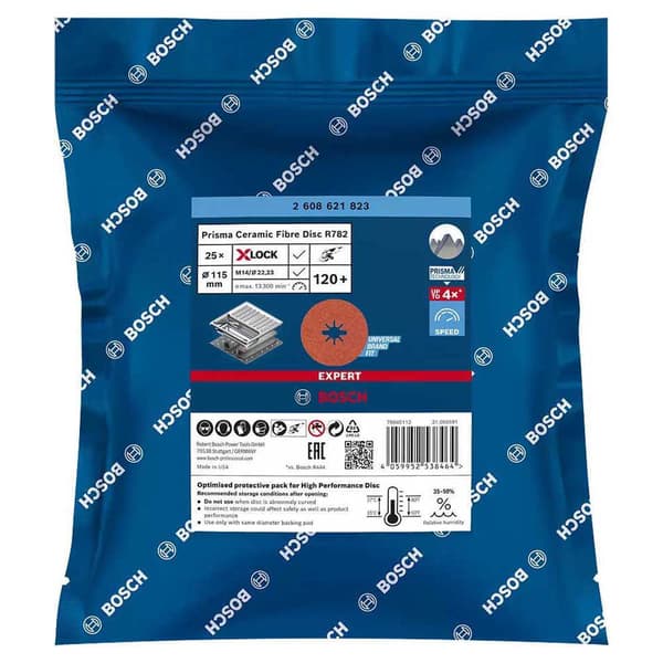 Bosch Professional Excentrisk Griptape Expert R782 X-lock 115 Mm Gr120+ 25 Enheter Orange