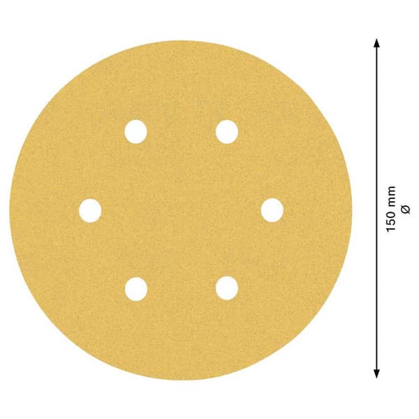 Bosch Professional Excentrisk Griptape Expert C470 150 Mm 6p G120 50 Enheter Guld