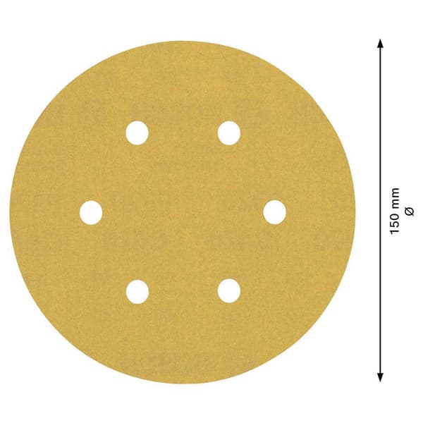 Bosch Professional Excentrisk Griptape Expert C470 150 Mm 6p G320 50 Enheter Guld