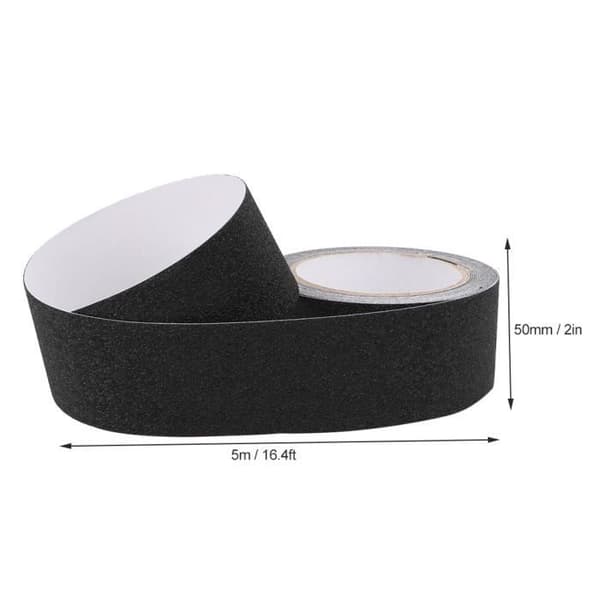 Qiilu Anti-Slip Strip PEVA/PU Anti-Slip Slipande Säkerhetsremsa Trappgummigolv 5m (svart)