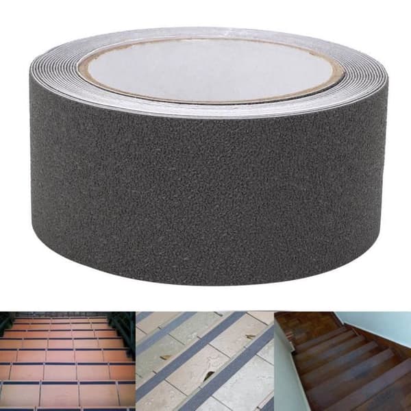 Zerodis Anti-Slip Strip PEVA/PU Anti-Slip Slipande Säkerhetslist Trapp Gummigolv 5m (Grå)