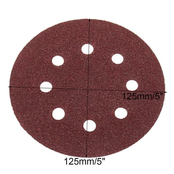 160st Sandpapper Slipning Polerskiva Pad 125mm 8-håls korn 40#-2000#