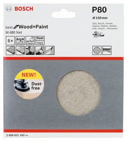 VELCRO DISK MESH M 480 D150MM GR.80 BOSCH