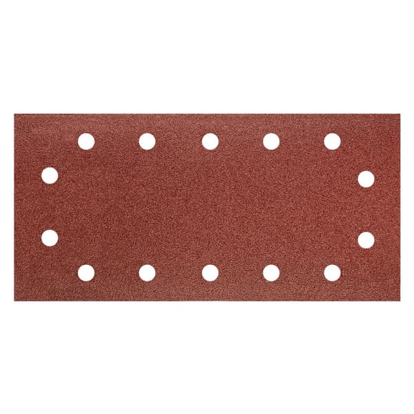Velcro sandpapir 115 x 230 mm, K80, 5 stk., med huller