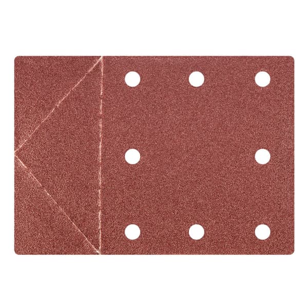 Sandpapper 115 x 160 mm, hål, avrivbar perforering, kardborre. K100, 3 st.