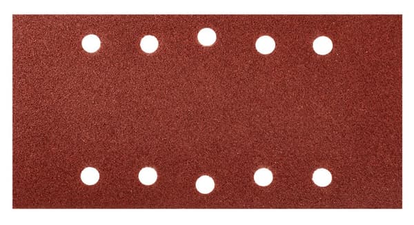 Velcro sandpapir 115 x 230 mm, K80, 5 stk., med huller