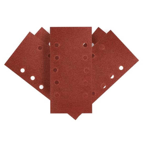 Velcro sandpapir 115 x 230 mm, K100, 5 stk., med huller