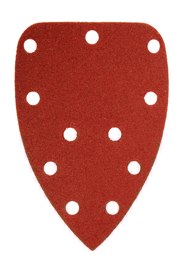 Velcro sandpapir delta 140 x 140 x 80 mm, K120, 5 stk., med huller