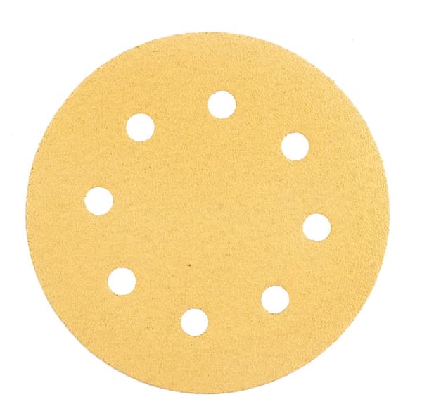 Kardborresandpapper 180 mm, K80, 5 st, med 8 hål för slipmaskin 59G263