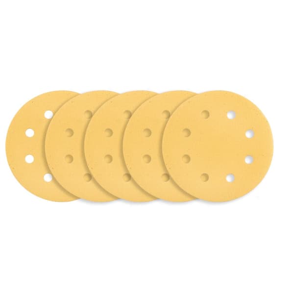 Kardborresandpapper 180 mm, K120, 5 st, med 8 hål för slipmaskin 59G263