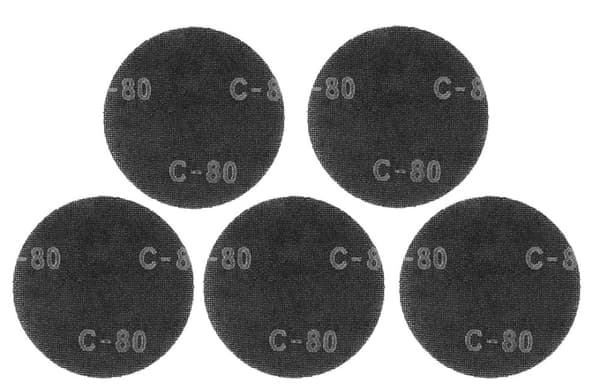 Kardborre gips slipnät 180 mm, K80, 5 st för slipmaskin 59G263