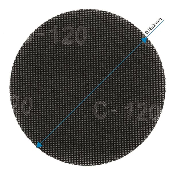 Kardborregips slipnät 180 mm, K120, 5 st för slipmaskin 59G263