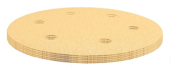 Kardborresandpapper 225 mm, K80, 5 st, med 6 hål för slipmaskin 59G264, 59G265