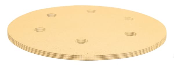 Kardborresandpapper 225 mm, K180, 5 st, med 6 hål för slipmaskin 59G264, 59G265