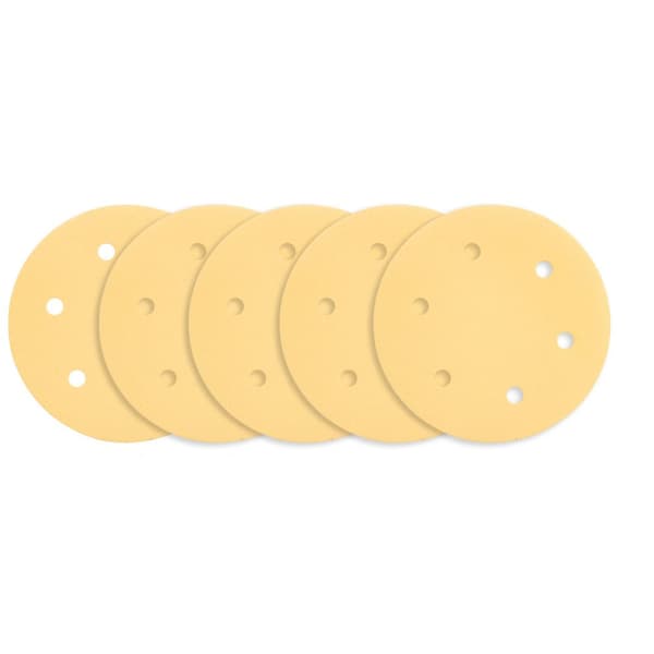 Kardborresandpapper 225 mm, K180, 5 st, med 6 hål för slipmaskin 59G264, 59G265
