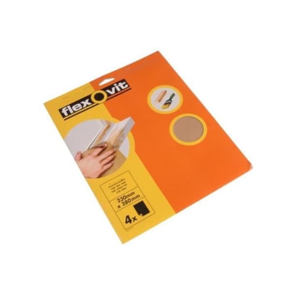 FLEXOVIT - 4 sliparpapper med fin korn på Flexovit-kort
