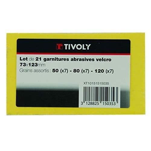 Recharges för slipkloss - TIVOLY - 21-pack - Korn 50 - 80 - 120