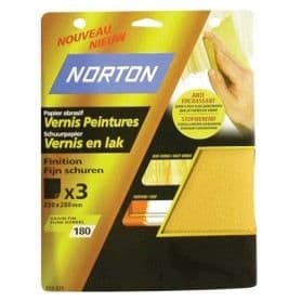 Antislampapper - NORTON - korn 180 - paket med 3