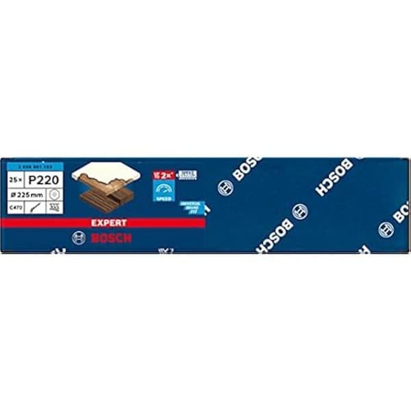 Abrasioväxter - BOSCH - Expert C470 - 25 stycken - Ø 225 mm - Korn 220 - 19 hål