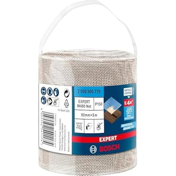 Rulle av retikulärt slipmedel - BOSCH - Expert M480 - 93 mm - 5 m - Korn 150