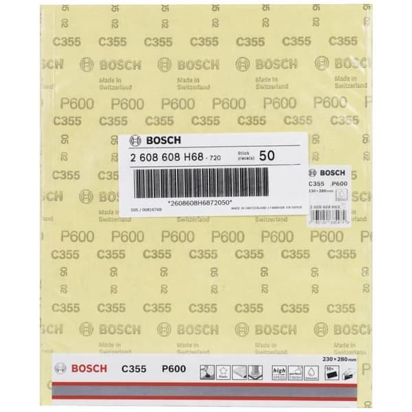 Bosch tillbehör C355 2608608H68 Slipskiva Korn 600 (B x H) 230 mm x 280 mm 1 st.