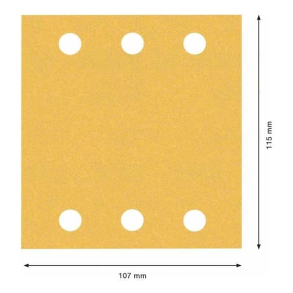 Slipskiva - BOSCH - C470 - 115x107mm - G120 - 6 hål