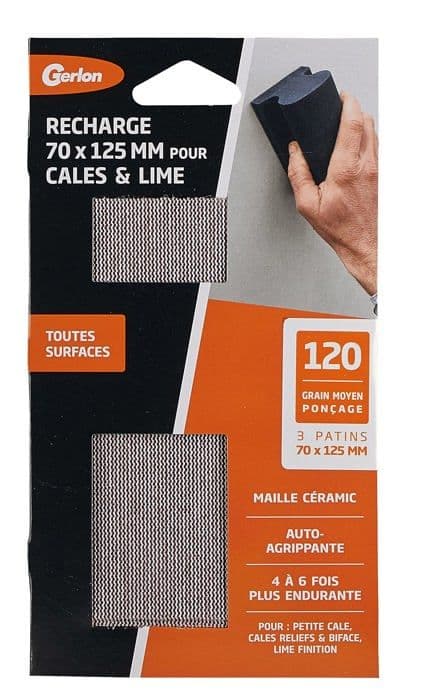 Gerlon - ADRMSM - Superresistant Abrasive Refill - Set med 3 keramiska nät - 70 125 MM Medium Grain (120)