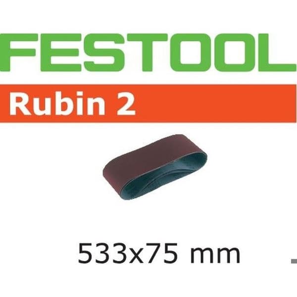 Förpackning med 10 slipband 533 x 75 RU2 FESTOOL - P120 - 499159