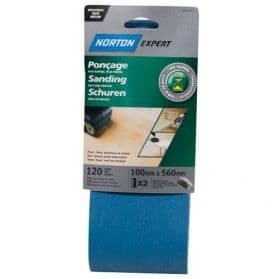 Slipband - NORTON - Blue Tech - Set om 2 - Korn 120 - 100x560 mm