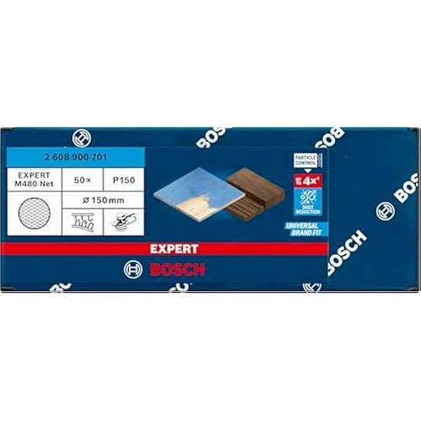 Retikulerade abrasiver - BOSCH - M480 - Ø 150 mm - Korn 150 - 50 st