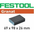 Miniatyrbild 3 av 3: FESTOOL slippsvamp 69x98x26 Korn 120 - Förpackning med 6 - 201082